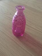 Roze vaasje felroze fuchsia glas vaas accessoires flesje, Overige kleuren, Verzenden, Nieuw, Glas