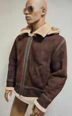Pall Mall / PME geschuurd leren shearling lammycoat (L), Maat 52/54 (L), Bruin, ., Pall Mall PME Legend