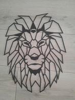 Prachtige metalen leeuw, nieuwstaat, afm. 52 x 41 cm, Huis en Inrichting, Woonaccessoires | Wanddecoraties, Ophalen of Verzenden