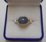 Zilveren Pandora ring met grijze maansteen maat 18 nr.195, Verzenden, Zo goed als nieuw, 17 tot 18, Dame