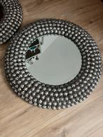 Zilverkleurige Design Spiegels - Set van 2, Ophalen, Rond, Zo goed als nieuw, Minder dan 100 cm