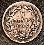 Nederland 5 cent 1862 Willem III, Postzegels en Munten, Munten | Nederland, Verzenden, Koning Willem III, 1 cent