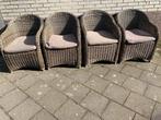 Zeer sterke wicker tuinstoelen met tafel diningset tuinset, Tuin en Terras, Tuinstoelen, Kunststof, Ophalen of Verzenden, Zo goed als nieuw