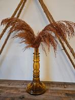 Glazen kandelaar met pluim, Ophalen of Verzenden, Zo goed als nieuw