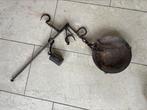 Vintage antieke bascule hang weegschaal met gewicht, Ophalen of Verzenden