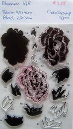 Bloemen 375 Clearstamp, Ophalen of Verzenden, Zo goed als nieuw, Clearstamp