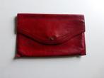 Assima clutch rood leer  zwart leren voering, Ophalen of Verzenden, Gebruikt, Rood, Avondtasje