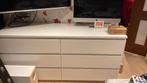 Malm ladekast 6 lades wit met glasplaat, Huis en Inrichting, Ophalen, Gebruikt, 50 tot 100 cm, 3 of 4 laden