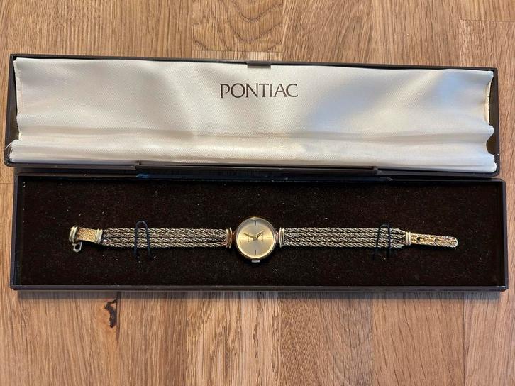 Pontiac dameshorloge jaren 70 vintage, Sieraden, Tassen en Uiterlijk, Horloges | Dames, Gebruikt, Polshorloge, Overige merken