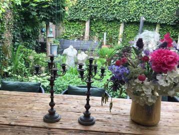 Brocante kandelaren  beschikbaar voor biedingen