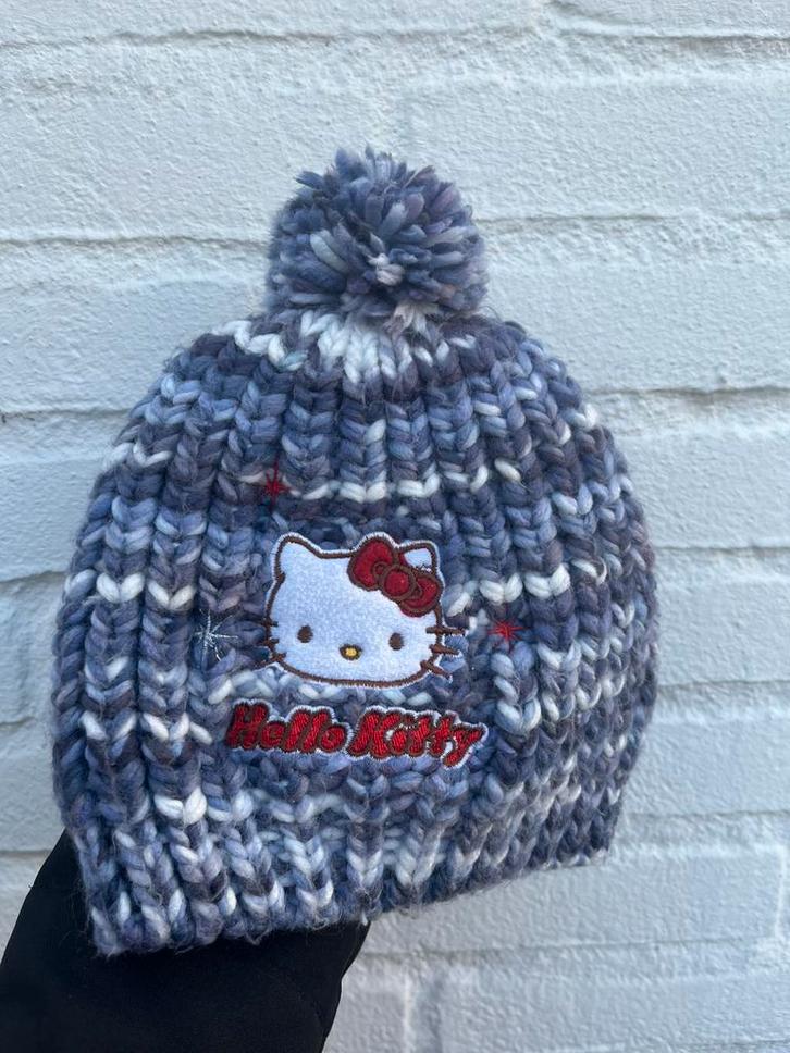 Originele Hello Kitty Sanrio muts gebreid kawaii maat 52 cm, Kinderen en Baby's, Kinderkleding | Mutsen, Sjaals en Handschoenen