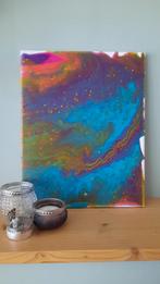 Regenboog abstract schilderij, Ophalen of Verzenden