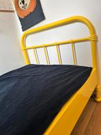 Leuk metaal Vipack bed New York - geel - 90x200 cm, 90 cm, Eenpersoons, Ophalen of Verzenden, Zo goed als nieuw