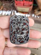 Jade Amulet Hanger, Sieraden, Tassen en Uiterlijk, Antieke sieraden, Ophalen of Verzenden, Overige materialen, Hanger, Met edelsteen