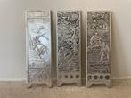 3 oude chinese amuletten zilver/tin sycee, Ophalen of Verzenden