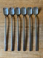 6x Lange rvs ijslepels lepels (lengte 20,1 cm), Ophalen of Verzenden, Zo goed als nieuw, Rvs of Chroom, Vaatwasserbestendig