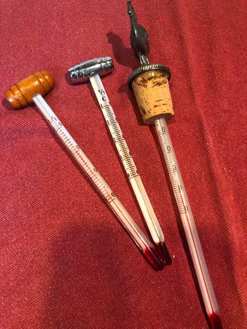 3 Vintage Wijnthermometers beschikbaar voor biedingen