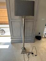 Moderne vloerlamp zilver met grijze kap, Ophalen, Zo goed als nieuw, Metaal, 150 tot 200 cm