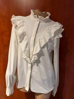 LADY DAY blouse met roesjes maat M origineel ZGAN, F, G, Wit, Ophalen of Verzenden