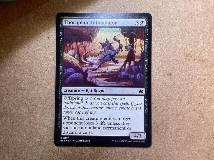 1x Thornplate Intimidator [0117] (Near Mint), Hobby en Vrije tijd, Verzamelkaartspellen | Magic the Gathering, Zo goed als nieuw