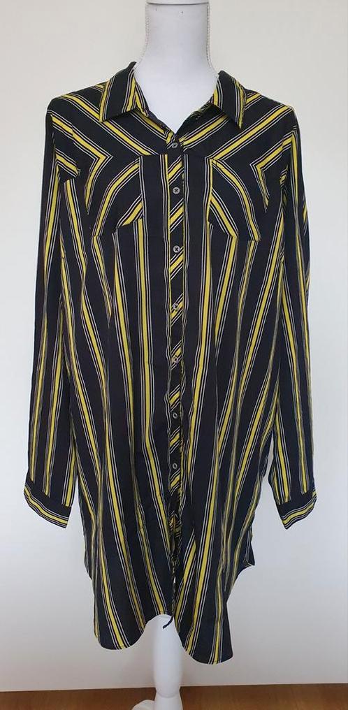 So Soire lange blouse/tuniek zwart, geel gestreept maat XXL, Kleding | Dames, Grote Maten, Zo goed als nieuw, Blouse of Tuniek