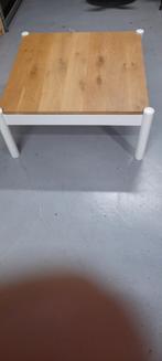 Vintage salontafel met nieuw blank eiken blad jaren 70, Ophalen, 100 tot 150 cm, 50 tot 100 cm, Zo goed als nieuw