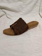 1350 NIEUW Babouche teen slipper leer maat 37, Slippers, Bruin, Nieuw, Ophalen of Verzenden