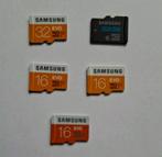 5 x Samsung micro sdhc kaartjes 16GB en 32GB, Ophalen of Verzenden, Zo goed als nieuw, SD, Fotocamera