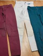 3x paardrijbroek maat 122 128 134 Decathlon euroriding rood, Ophalen of Verzenden, Gedragen, Maat 34 (XS) of kleiner, Rood