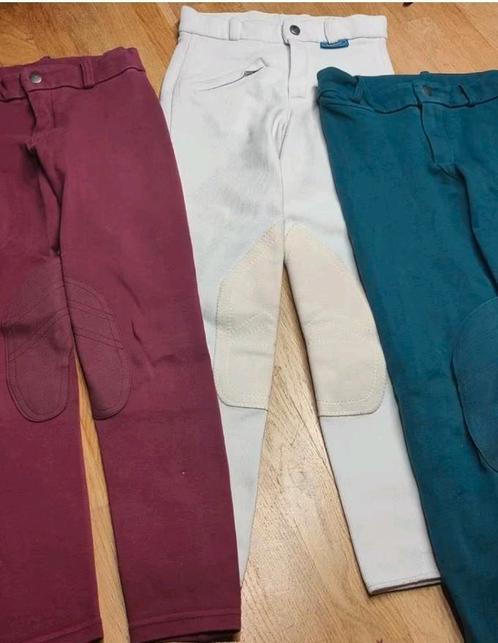 3x paardrijbroek maat 122 128 134 Decathlon euroriding rood, Kleding | Dames, Broeken en Pantalons, Gedragen, Maat 34 (XS) of kleiner