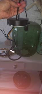 Mooie glazen groene hanglamp, Ophalen of Verzenden, Zo goed als nieuw, Minder dan 50 cm