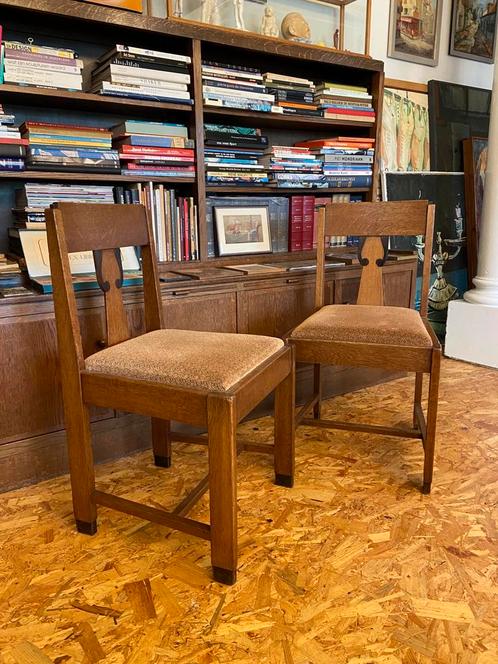 Set van 2 Amsterdamse School stoelen., Antiek en Kunst, Antiek | Meubels | Stoelen en Banken, Ophalen of Verzenden