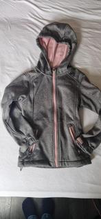 Grijs / roze softshell jas, maat 128, Ophalen of Verzenden, Gebruikt, Meisje, Jas