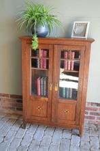 Prachtige antieke eiken houten Art Deco boekenkast, vitrine