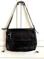 Mooie Leren Sasa tas. Soepel leer., Sieraden, Tassen en Uiterlijk, Tassen | Schoudertassen, Overige merken, Gebruikt, Zwart, Ophalen of Verzenden