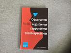 Observeren, registreren, rapporteren en interpreteren, Boeken, Studieboeken en Cursussen, Gelezen, Boom, Beta, HBO