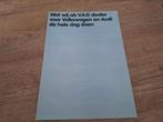 Volkswagen en Audi folder 1980, Ophalen of Verzenden, Zo goed als nieuw, Audi