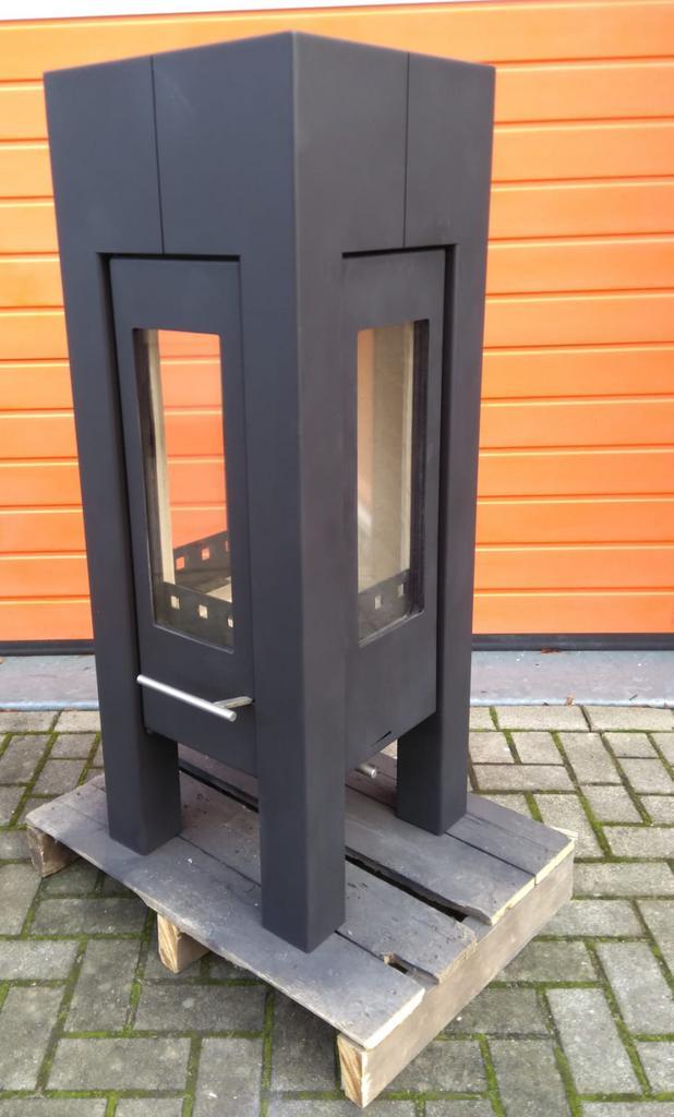 tekoop hase modena houtkachel 6 kw 3 zijden glas, Huis en Inrichting, Kachels, Zo goed als nieuw, Vrijstaand, Houtkachel, Hout