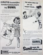 18 vintage advertenties reclames Sunil wasmiddel 1957-69, Verzamelen, Verzenden, Gebruikt, Overige typen