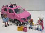 Playmobil Roze Familiewagen met familie, Ophalen of Verzenden, Gebruikt, Los playmobil