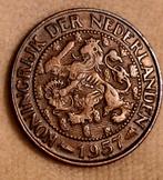 1 Cent 1957 Suriname, Verzenden, Koningin Juliana, 1 cent, Losse munt