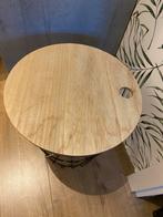 Metalen Bijzettafel Zwart, Huis en Inrichting, Tafels | Bijzettafels, Minder dan 55 cm, Gebruikt, Metaal of Aluminium, Rond