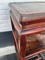 Chinese theetafel plantentafel, bijzettafel 39 x 39, H 77 cm, Minder dan 55 cm, De doofpot, Vierkant, Ophalen of Verzenden