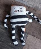 Hema gestreepte knuffel poes zwart wit gebreid, Ophalen of Verzenden, Zo goed als nieuw, Poes
