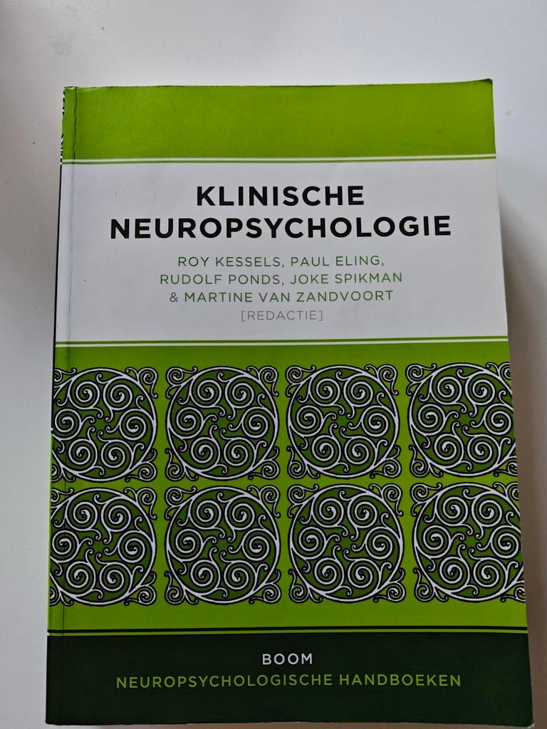 Klinische neuropsychologie - Kessels, Eling, Ponds,Zandvoort, Gelezen, HBO, Ophalen of Verzenden, Beta