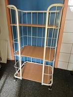 bakkerskast stelling 3planken op wieltjes, Ophalen, Gebruikt