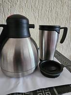 Thermoskan met beker - RVS, Ophalen, Gebruikt
