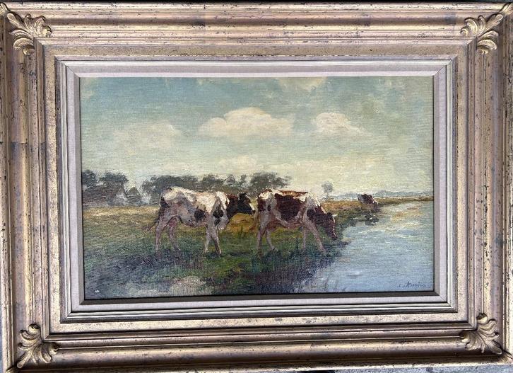 Fedor van Kregten, Koeien!, Antiek en Kunst, Kunst | Schilderijen | Klassiek, Ophalen of Verzenden