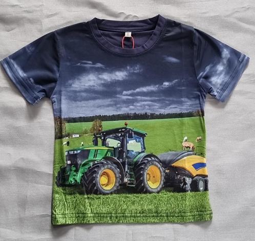 T Shirt met Tractor Print John Deere 122/128, Kinderen en Baby's, Kinderkleding | Maat 122, Nieuw, Meisje, Shirt of Longsleeve