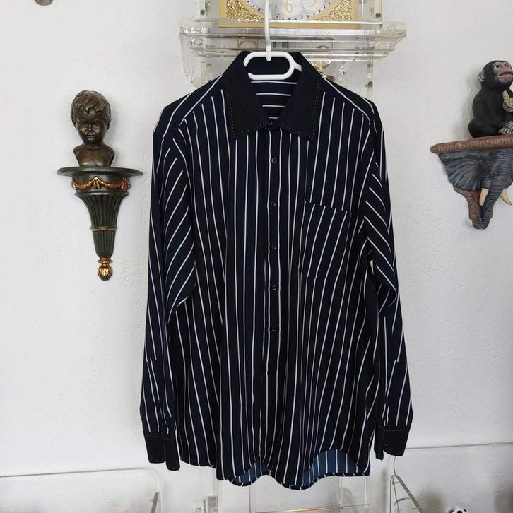 Overhemd in de maat 43., Kleding | Heren, Overhemden, Zo goed als nieuw, Halswijdte 43/44 (XL), Zwart, Verzenden
